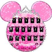 Pink Cute Minny Bowknot Keyboard Theme 10001016
