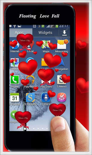 Floating Love Fall & Theme Pattern Lock Screen screenshot 8