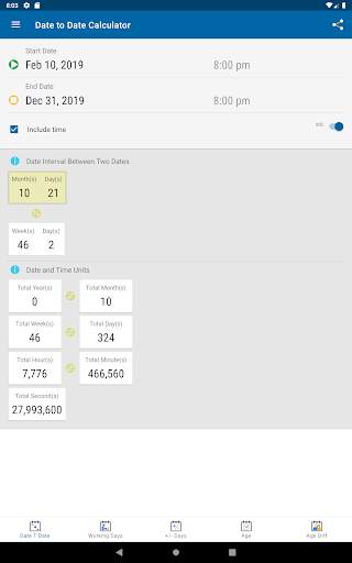 Date Calculator 19 تصوير الشاشة