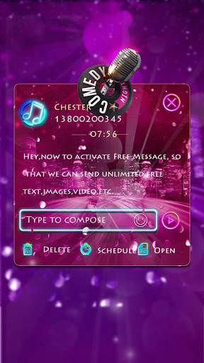 GO SMS PRO LIGHT MUSIC THEME screenshot 4