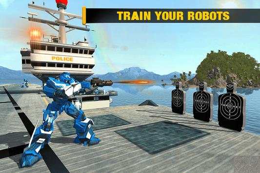 US Police Robot Car - Police Plane Transport Ship screenshot 8
