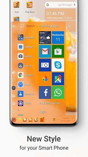 Orange Theme for computer Launcher screenshot 2