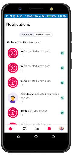 frefee: Social Timeline App With Earning System screenshot 3