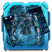 Neon Robot Keyboard