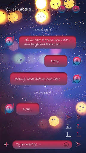 (FREE) GO SMS FEEL THEME screenshot 3