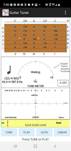 Chromatic Guitar Tuner & Tone & FFT - Free/No Ads screenshot 5
