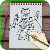 How To Draw Lego Super Heros logo