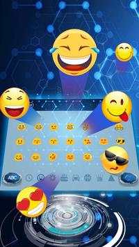 Neon Blue Tech Keyboard screenshot 2