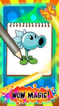 Coloring Plants vs Zombies - Zombie Vegetable screenshot 2
