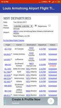 Louis Armstrong Airport Flight Time screenshot 1