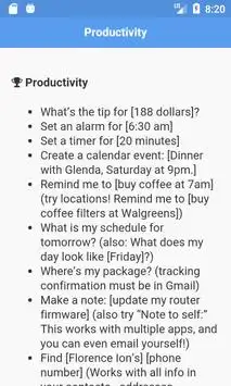 Commands for Google Assistant screenshot 3