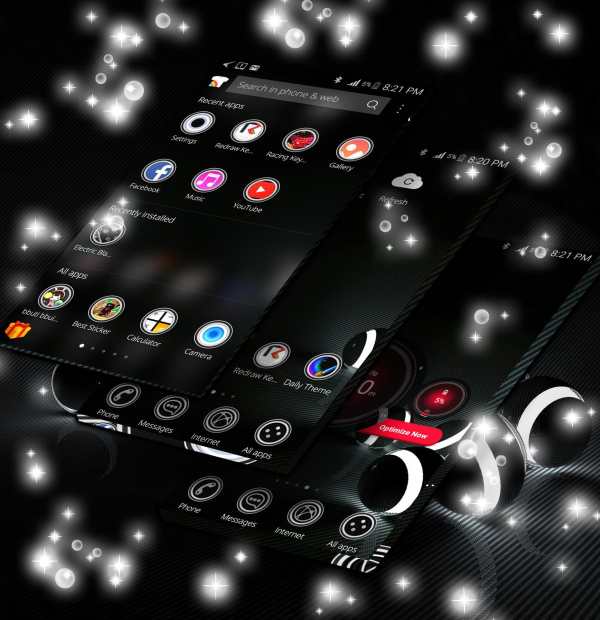 Electric Black Launcher Theme screenshot 3