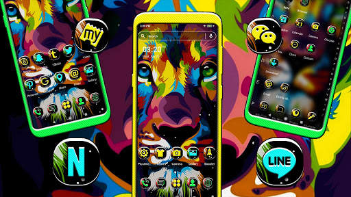 Colorful Lion Launcher Theme screenshot 4