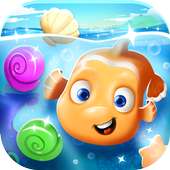 Fish Ocean Match 3 Games Free logo