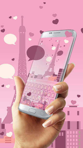 Pink Paris dream keyboard screenshot 3