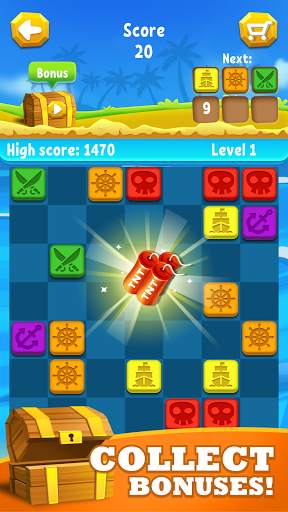Pirate's Dice: Connect 4 in a row, random dice 7x7 screenshot 3