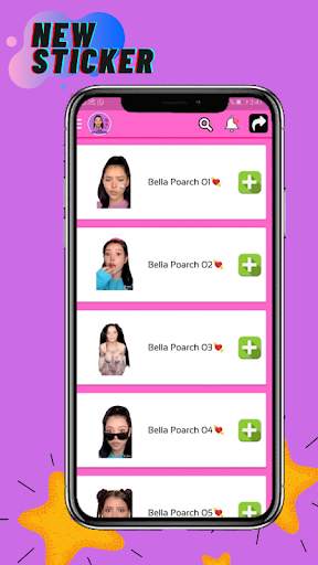 Bella Poarch STICKERS for WhatsApps TikTok screenshot 1