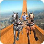 Mega Ramp Horse Cart Stunt Racing logo