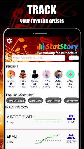 Statstory for Soundcloud - Analytics for Artists screenshot 1