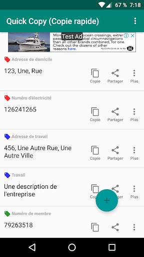 Quick Copy (Copie rapide) : Coller le texte screenshot 1