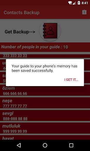 Contacts Backup screenshot 6