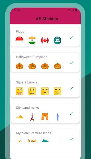 Stickers App 1 تصوير الشاشة
