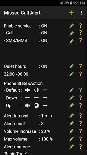 Missed Call Alert screenshot 1