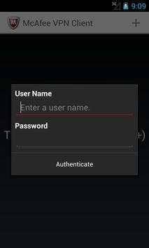 McAfee VPN Client screenshot 4