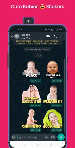 Funny Babies Stickers for WhatsApp - WAStickerApps screenshot 1