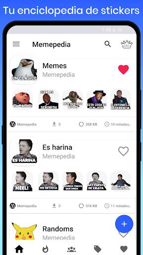 Memepedia - Stickers de memes para WhatsApp screenshot 1