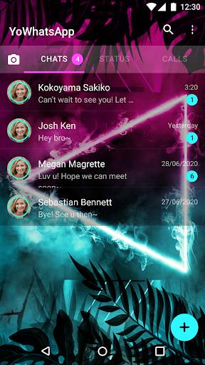 2021 Electronic Theme -> GB Whats Plus Azul screenshot 1