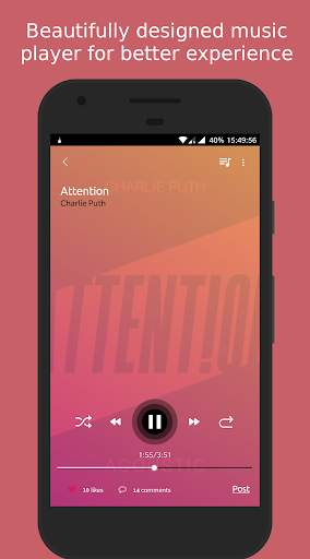 Swinguff - Social Music Player स्क्रीनशॉट 1