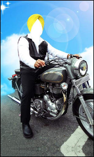 Bike With Sikh Men Photo Suit screenshot 4