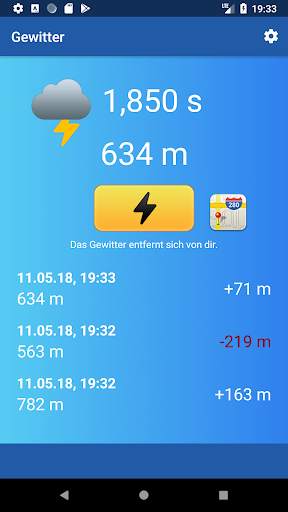 Gewitter - Entfernung zu Blitzen berechnen screenshot 1