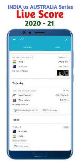 INDvsAUS 2020-21 - LIVE Match,Score,Schedule,&News screenshot 4