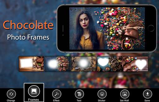 Chocolate Photo Frames - new chocolate dpic effect 1 تصوير الشاشة