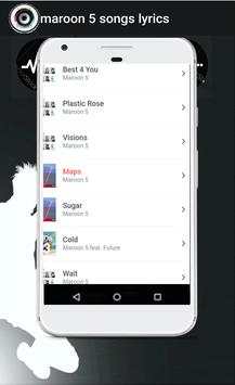 maroon 5 songs lyrics screenshot 3