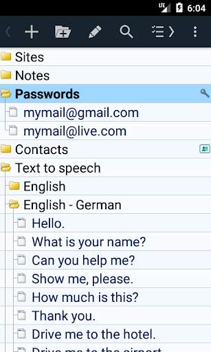 Notepad with folders - MyTreeNotes screenshot 2