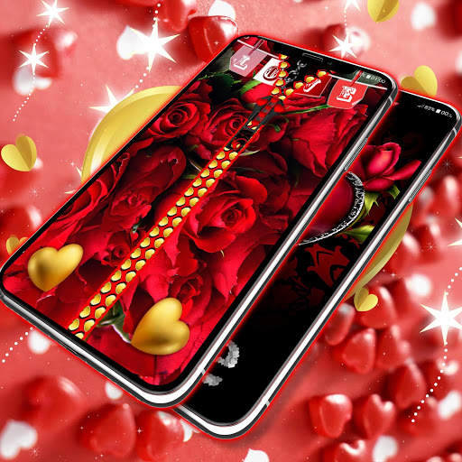 Valentines day zipper lock screen screenshot 5