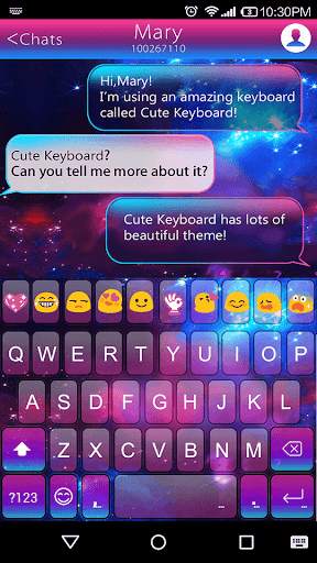 Color Galaxy Emoji Keyboard screenshot 1