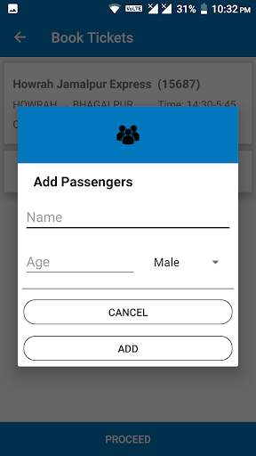 Railway Reservation System screenshot 2