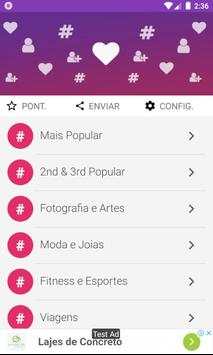 Ganhar Seguidores Melhores Hashtags Instagram screenshot 4