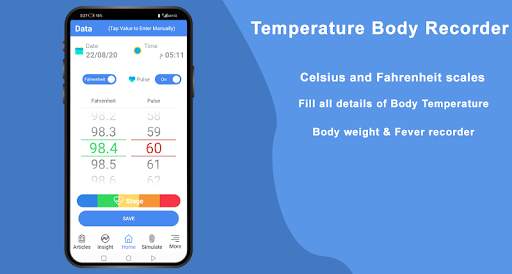 Temperature Body Health Recorder screenshot 1