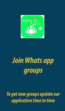 Jion unlimited Groups for whatsApp! screenshot 1