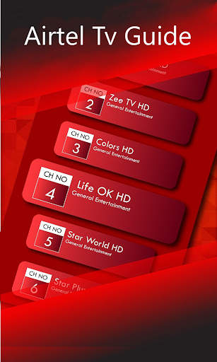 Free Airtel TV & Live Net TV HD Channel Guide स्क्रीनशॉट 3