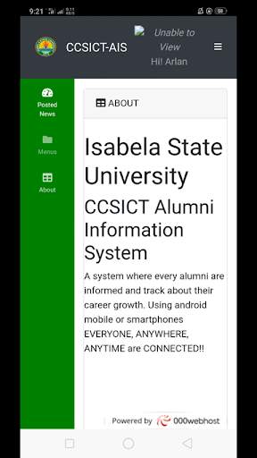 CCSICT ALUMNI INFORMATION SYSTEM 6 تصوير الشاشة