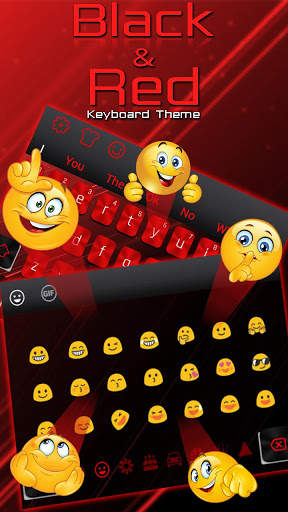 Cool Black Red Keyboard Theme screenshot 3