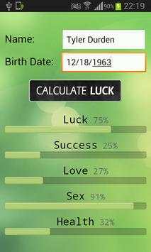 Daily Luck Calculator screenshot 1