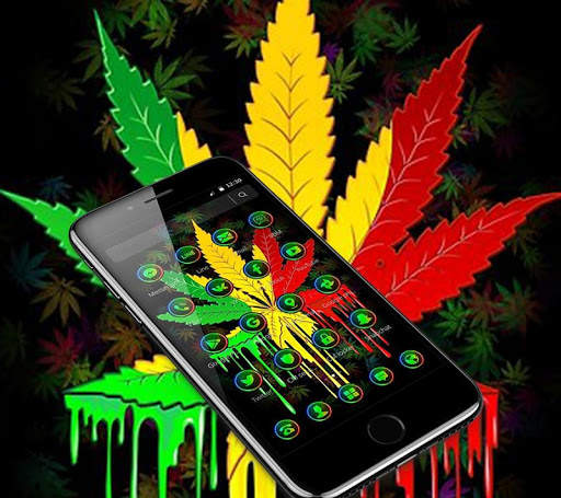 Colorful Weed Smoke Neon Theme screenshot 4