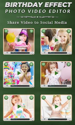 Birthday Photo Effect Video 7 تصوير الشاشة